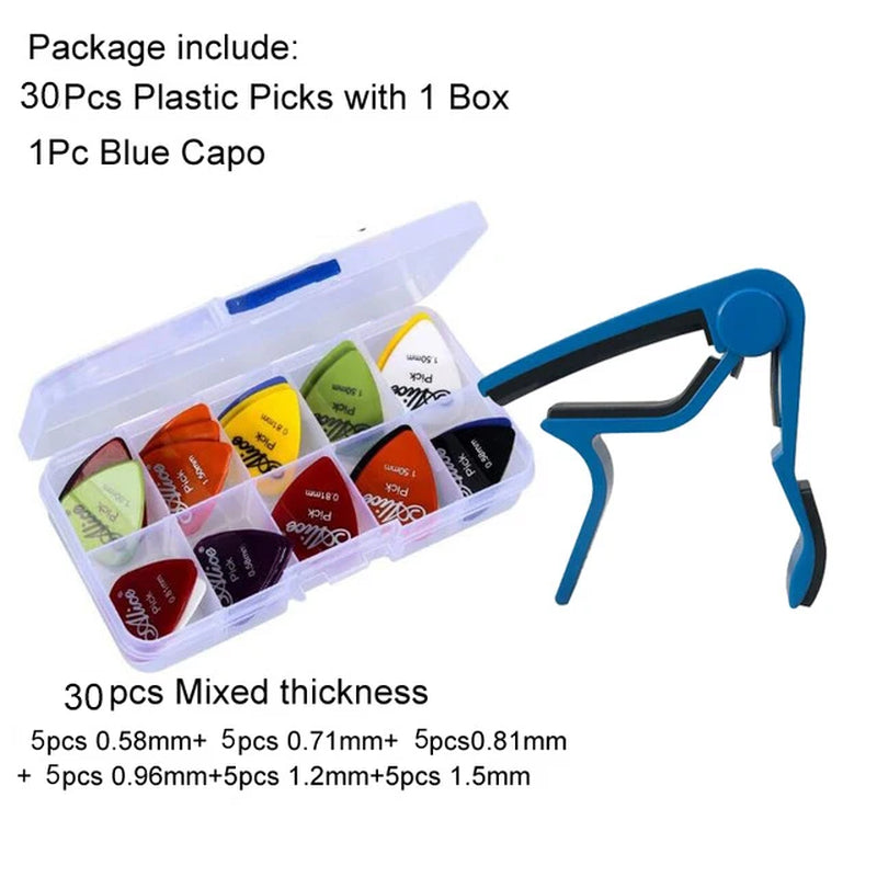 Guitar Tool Kit Guitar Capo / Guitar Picks / Tunner / Fingertip Protector Parts Accessories GYH