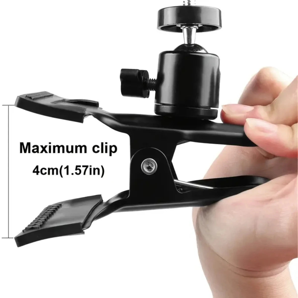 Guitar Head Clip Mobile Phone Holder Live Broadcast Bracket Stand Tripod Clip Head for Mobile Phones, Action Cameras