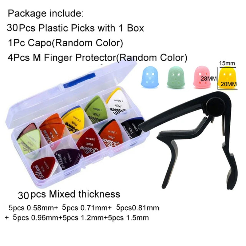 Guitar Tool Kit Guitar Capo / Guitar Picks / Tunner / Fingertip Protector Parts Accessories GYH
