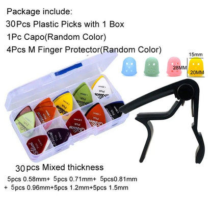 Guitar Tool Kit Guitar Capo / Guitar Picks / Tunner / Fingertip Protector Parts Accessories GYH