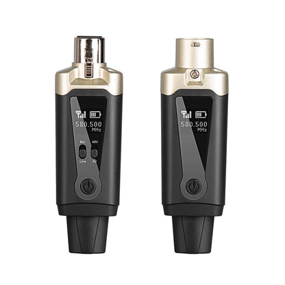 Microphone Wireless System UHF XLR Mic Converter Transmitter & Receiver for Dynamic Microphone A8 Guitar Receiving Transmission