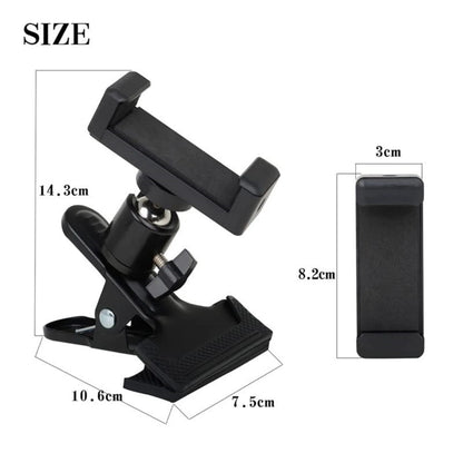 Guitar Head Clip Mobile Phone Holder Live Broadcast Bracket Stand Tripod Clip Head for Mobile Phones, Action Cameras
